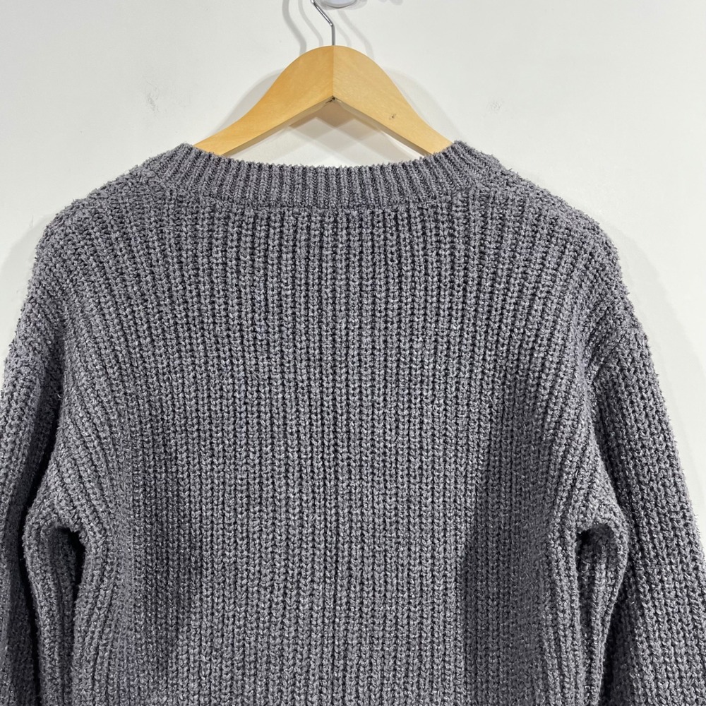 Anthropologie Mixed Media Layered Cardigan Sweater Women Small 2-in-1 Minimalist - Picture 9 of 12